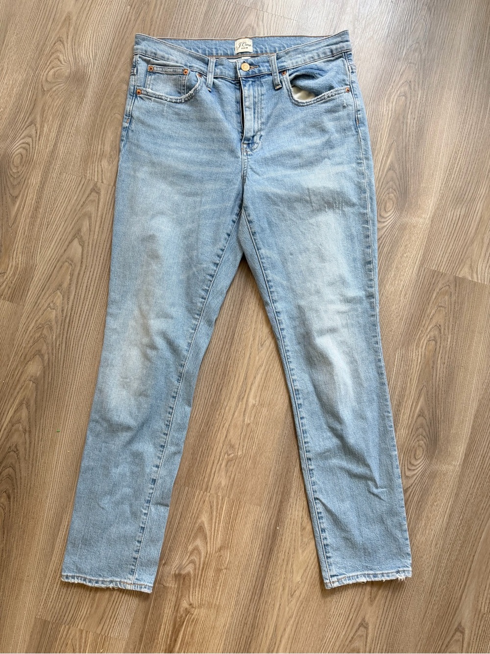 J. Crew Light Blue High-Rise Cropped Jeans